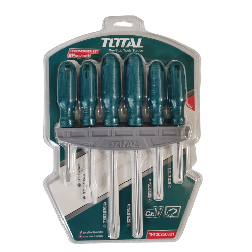 JUEGO DESTORNILLADOR 6 PCS TOTAL THTDC250601