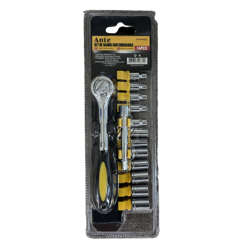 SET DE DADOS CON CHICHARRA 1/4” 14PCS