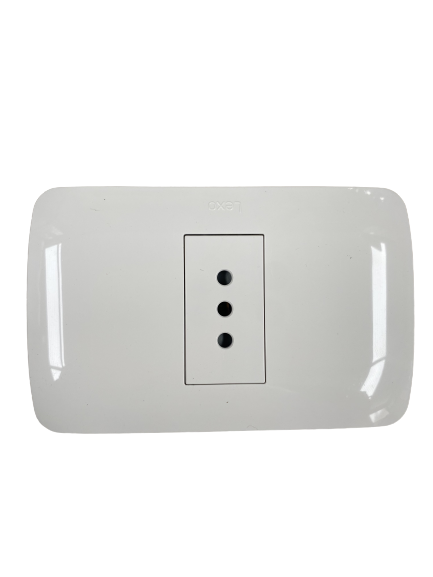 TOMA CORRIENTE SIMPLE 10 Amp 250V BLANCO